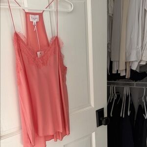 Ami Coral Lace Trim Camisole